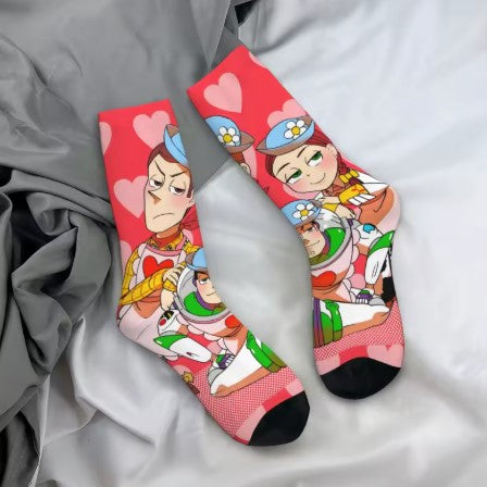 CALZINI DI COTONE TOY STORY ROSA