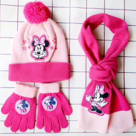 SET 3 PEZZI MINNIE SCIARPA, BERRETTO, GUANTI TAGLIA UNICA