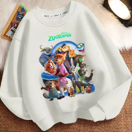 MAGLIONCINO PRIMAVERILE DISNEY DI COTONE ZOOTOPIA TAGLIE DA 1 ANNO A 12 ANNI