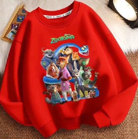 MAGLIONCINO PRIMAVERILE DISNEY DI COTONE ZOOTOPIA TAGLIE DA 1 ANNO A 12 ANNI