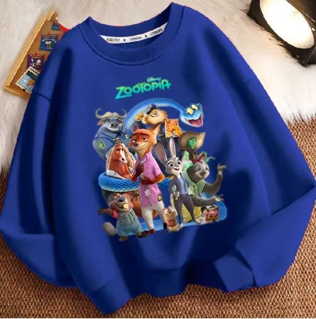 MAGLIONCINO PRIMAVERILE DISNEY DI COTONE ZOOTOPIA TAGLIE DA 1 ANNO A 12 ANNI