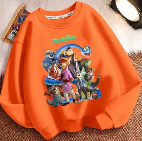 MAGLIONCINO PRIMAVERILE DISNEY DI COTONE ZOOTOPIA TAGLIE DA 1 ANNO A 12 ANNI