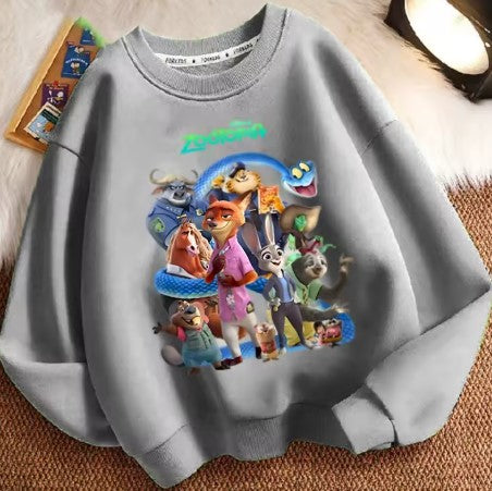 MAGLIONCINO PRIMAVERILE DISNEY DI COTONE ZOOTOPIA TAGLIE DA 1 ANNO A 12 ANNI
