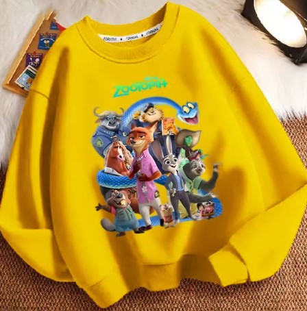 MAGLIONCINO PRIMAVERILE DISNEY DI COTONE ZOOTOPIA TAGLIE DA 1 ANNO A 12 ANNI