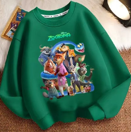 MAGLIONCINO PRIMAVERILE DISNEY DI COTONE ZOOTOPIA TAGLIE DA 1 ANNO A 12 ANNI