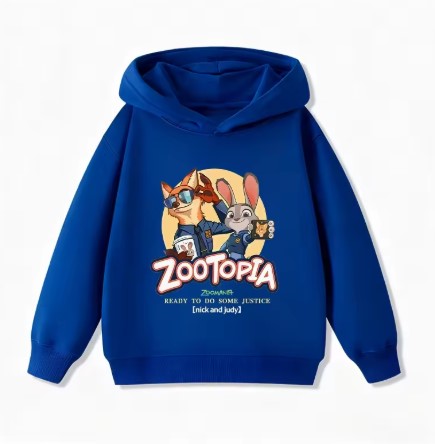 FELPA CON CAPPUCCIO DISNEY DI COTONE ZOOTOPIA DA 5 ANNI IN SU