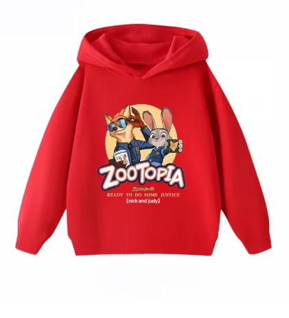 FELPA CON CAPPUCCIO DISNEY DI COTONE ZOOTOPIA DA 5 ANNI IN SU