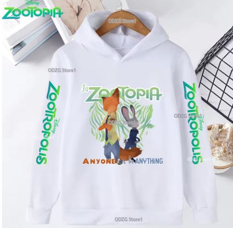 FELPA CON CAPPUCCIO DISNEY DI COTONE  ZOOTOPIA DA 6 ANNI IN SU